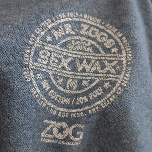 MR. ZOGS SEX WAX Graphic Surfer Tee T-shirt M Blue Vintage Style - Picture 8 of 8